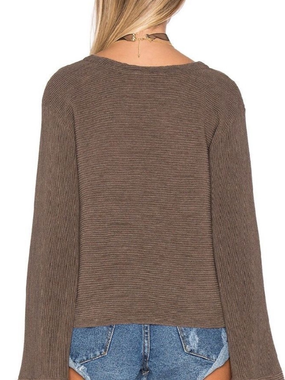 Free People Starman Bell Sleeve Sweater Size Small - Picture 2 of 6
